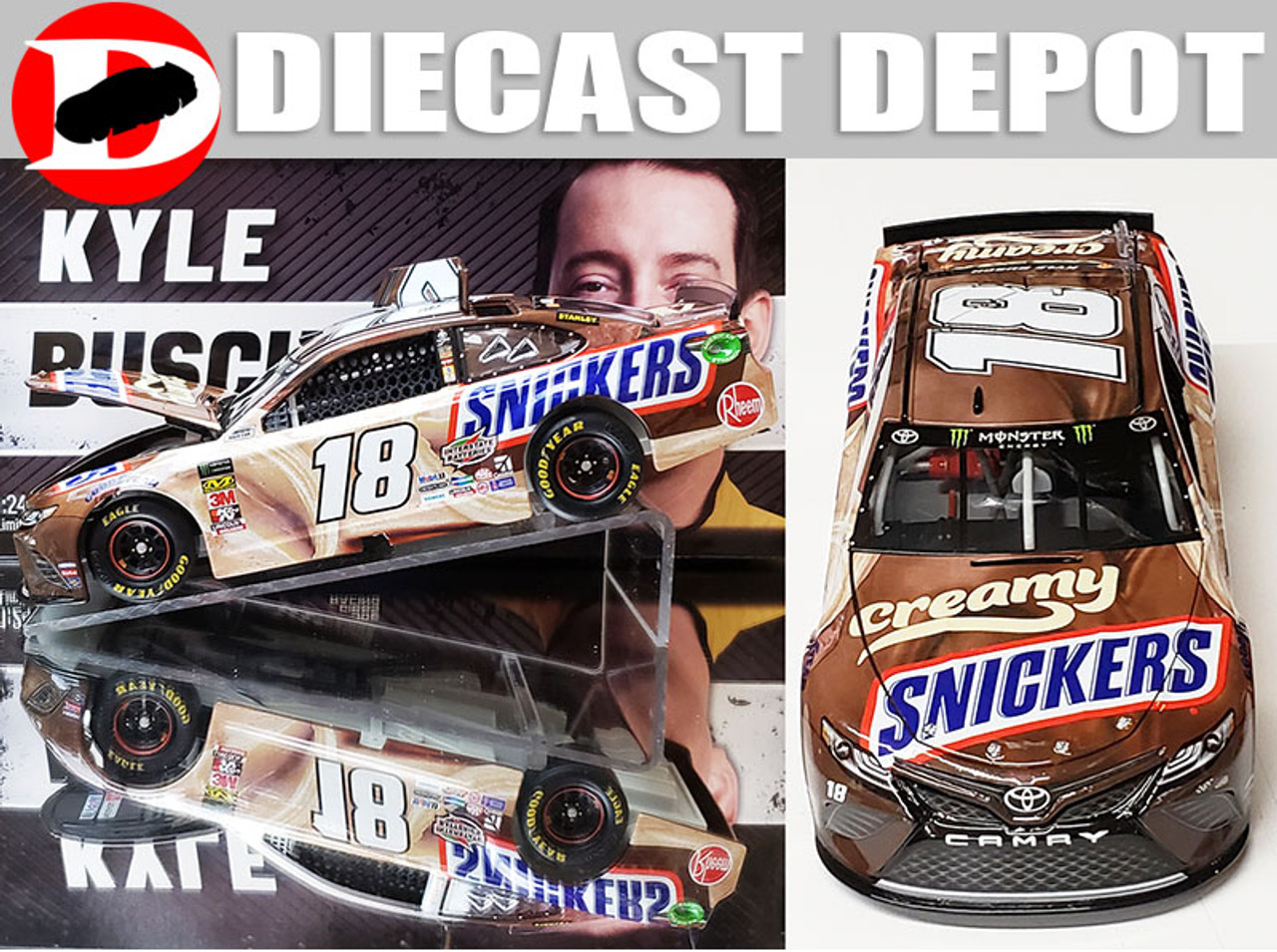 Kyle Busch #18 2019 NASCAR 1:24  Case＋車体 KYLE BUSCH 2019 LAS VEGAS WIN iK9 #18 SUPRA 1/24 ACTION