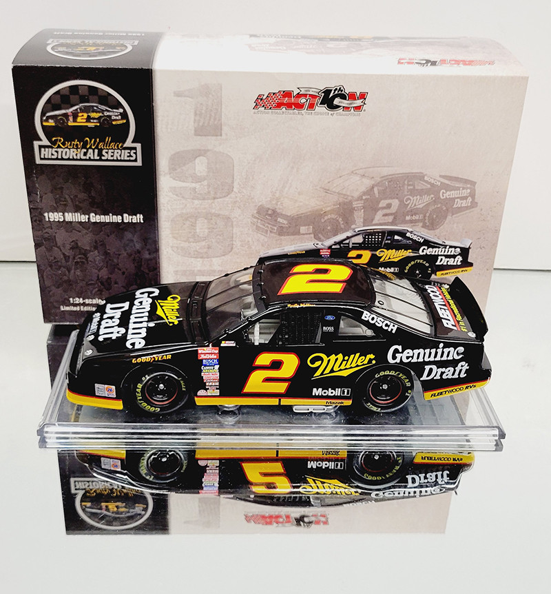 RUSTY WALLACE 1995 MILLER GENUINE DRAFT THUNDERBIRD 1/24 ACTION