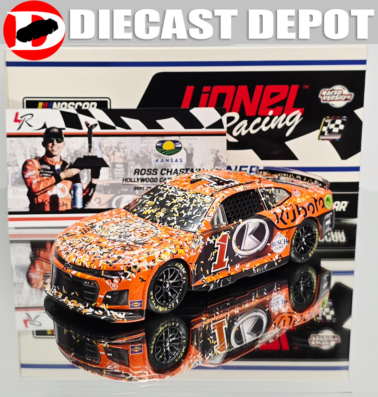 ROSS CHASTAIN 2024 KANSAS WIN RACED VERSION KUBOTA 1/24 ARC