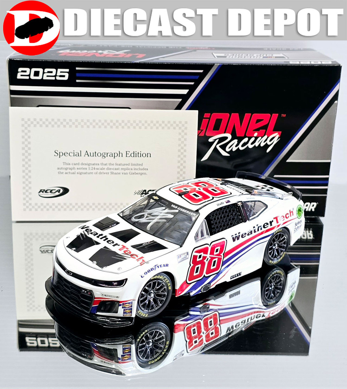 ミニカー NASCAR AUTOGRAPHED SHANE VAN GISBERGEN 2025 TRACKHOUSE 1/24 ACTION
