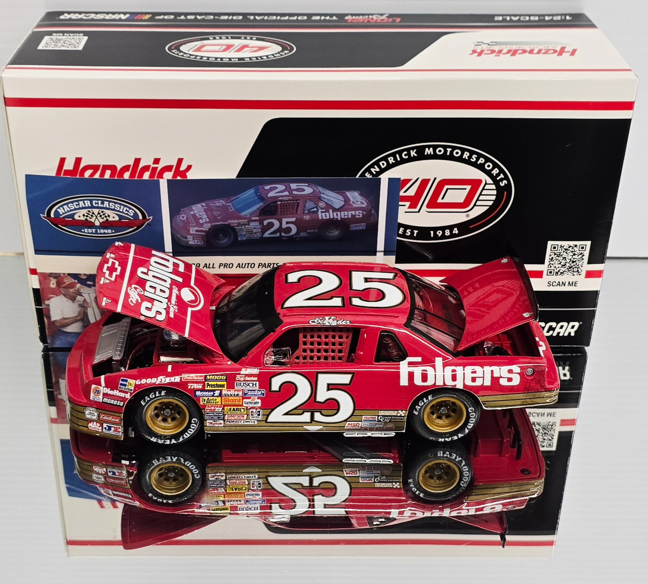 KEN SCHRADER 1989 CHARLOTTE WIN FOLGERS 1/24 ARC DIECAST