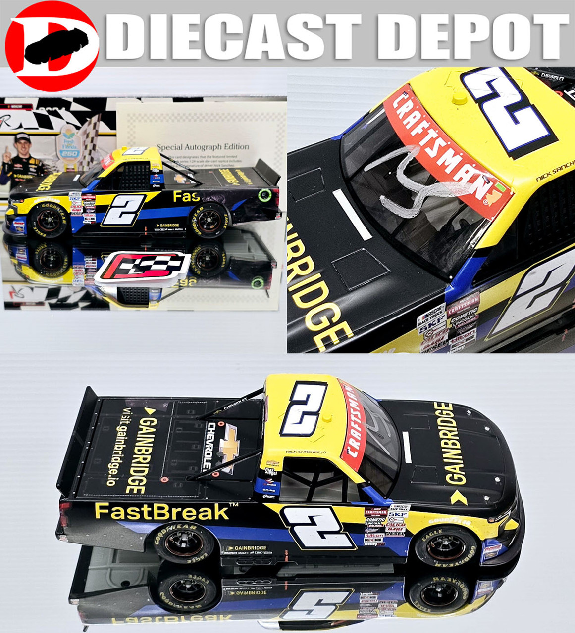 AUTOGRAPHED NICK SANCHEZ 2024 DAYTONA FIRST WIN GAINBRIDGE