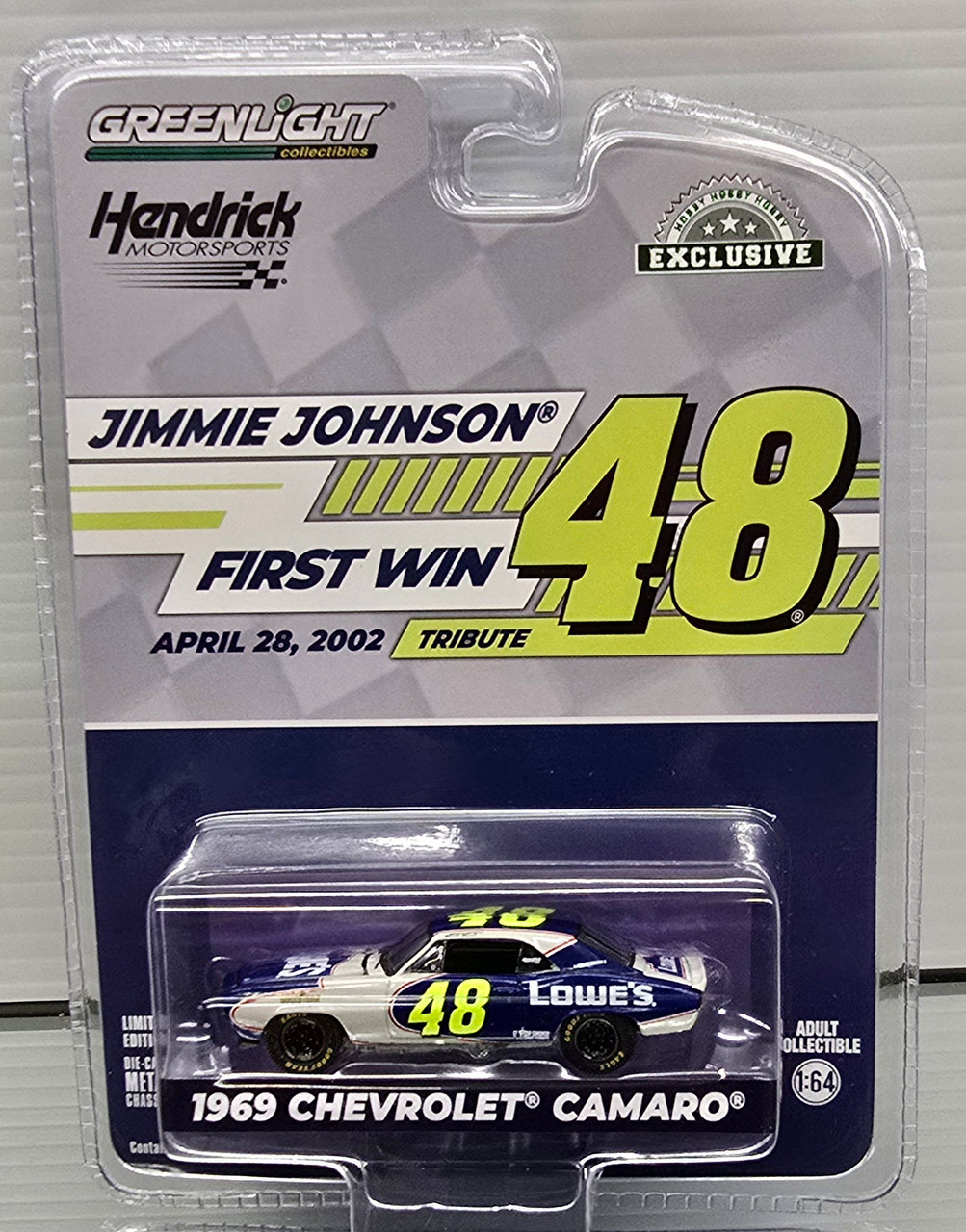 JEFF GORDON CHARLOTTE FIRST WIN TRIBUTE DUPONT 1969 CAMARO 1/64