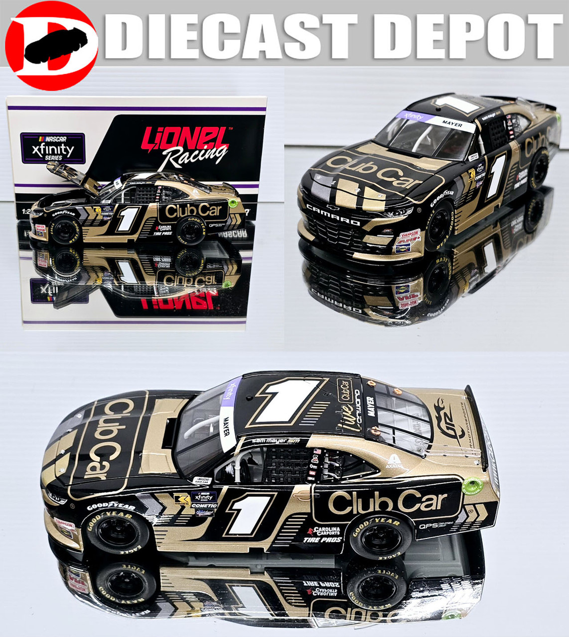 AUTOGRAPHED SAM MAYER 2024 CLUB CAR 1/24 ARC DIECAST