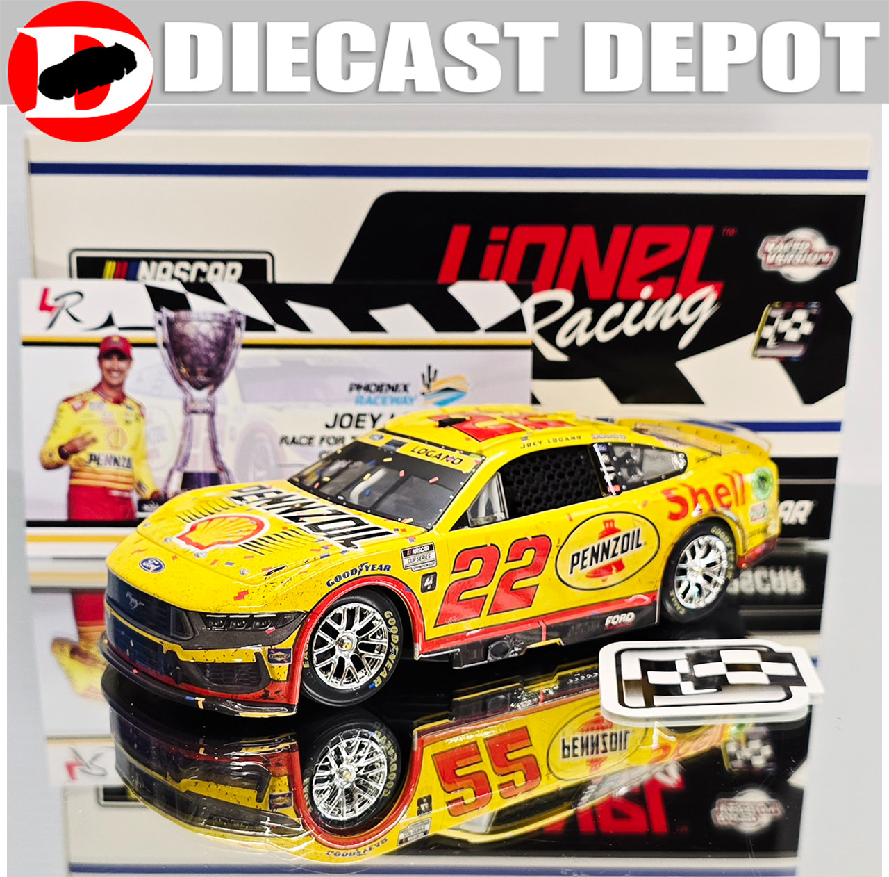 JOEY LOGANO 2024 PHOENIX CUP WIN RACED VERSION 1/24 ARC DIECAST