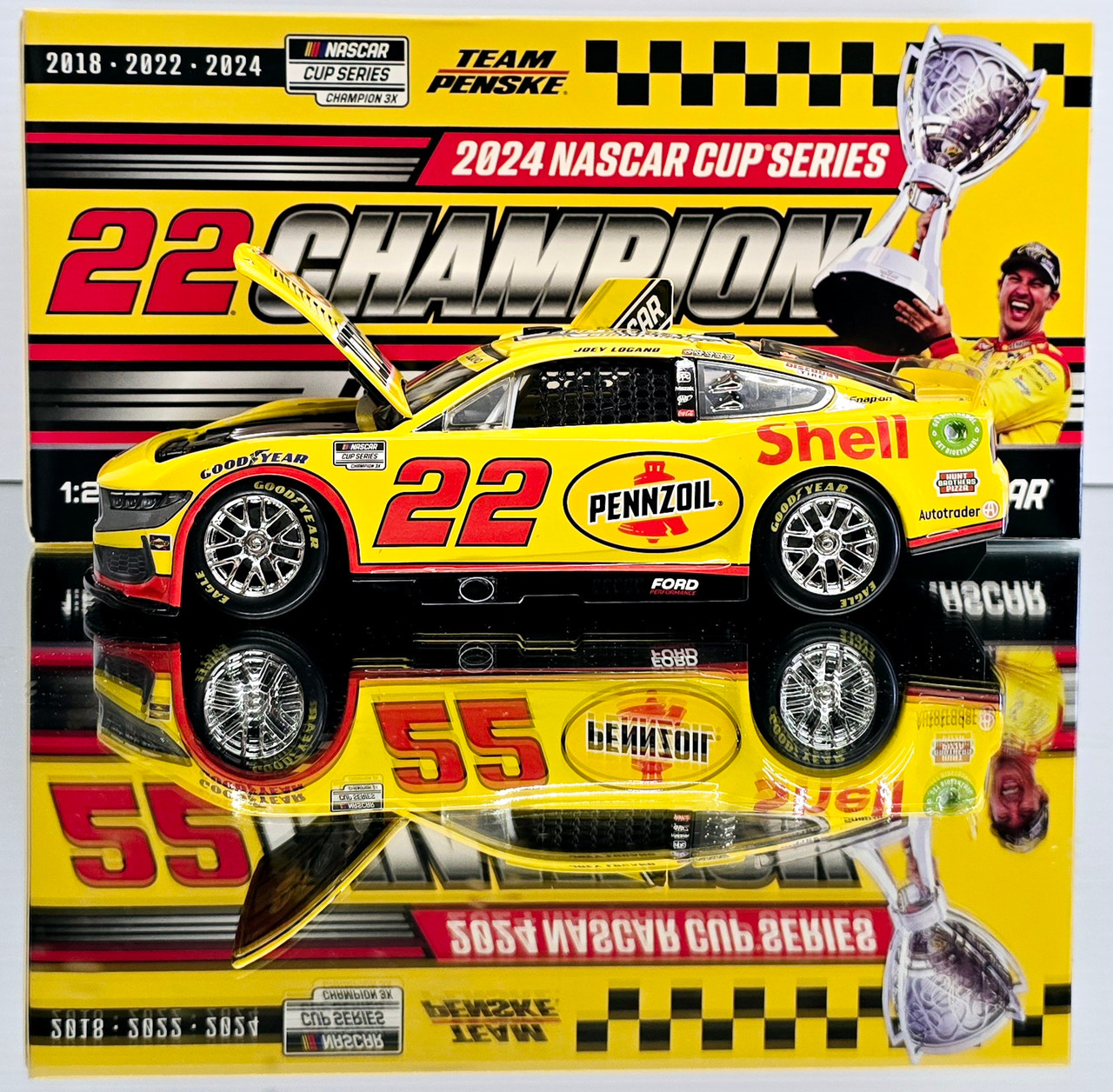 JOEY LOGANO 2024 CUP 3X CHAMPION 1/24 ARC DIECAST