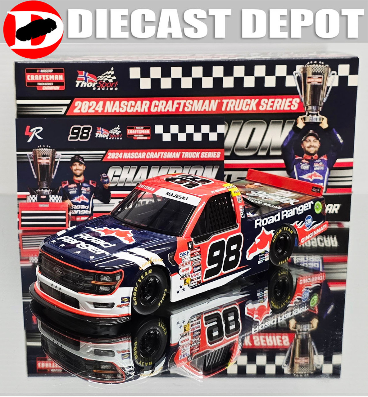 NASCAR ミニカー　FORD 1/24 Ty Majeski Action Racing #98 Road Ranger 2024 NASCAR