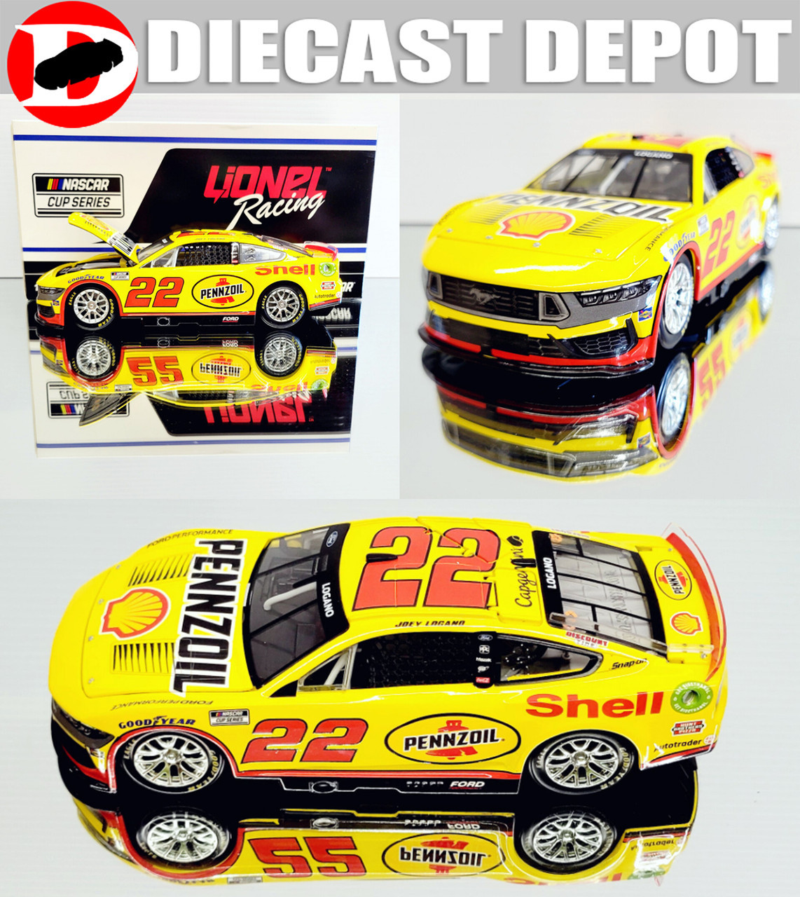 JOEY LOGANO 2024 SHELL & HUNT BROTHERS 2-CAR COMBO DEAL 1/24 ARC