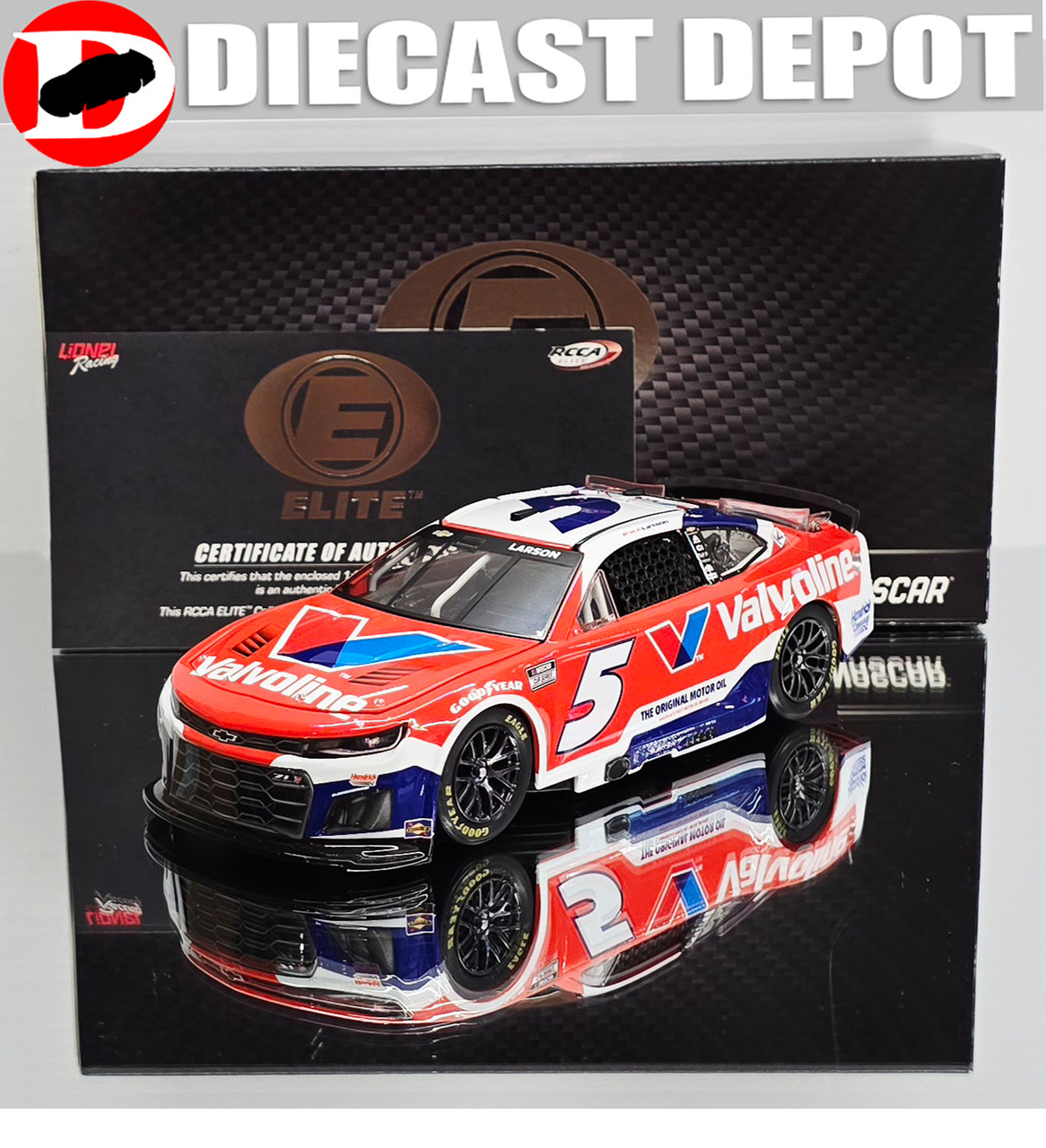 KYLE LARSON 2024 KANSAS RACED VERSION HENDRICKCARS.COM 1/24 ELITE