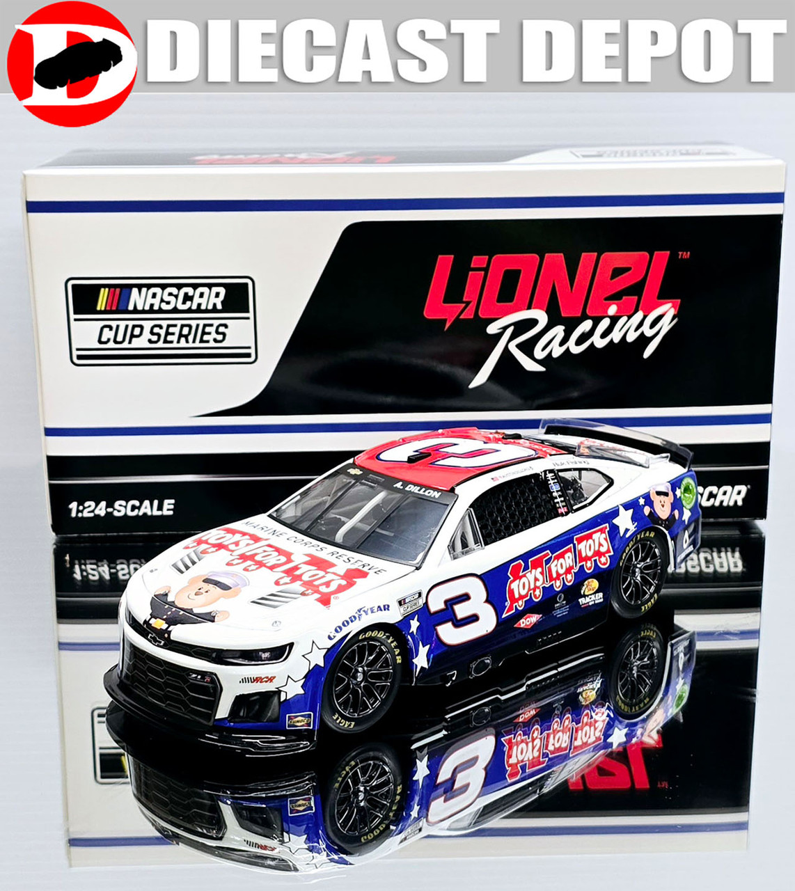 AUSTIN DILLON 2024 MARINE CORP TOYS FOR TOTS 1/24 ARC DIECAST