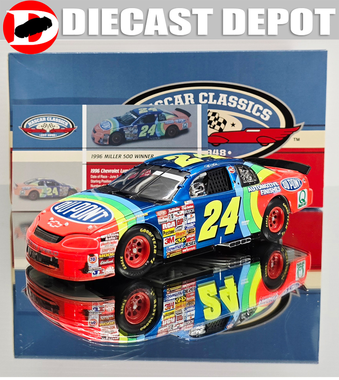 JEFF GORDON 1996 DOVER WIN RACED VERSION DUPONT 1/24 ACTION DIECAST