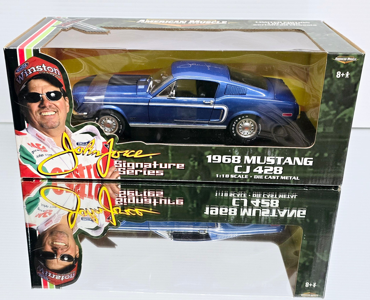 JOHN FORCE 1968 MUSTANG CJ 428 SIGNATURE SERIES 1/18 AMERICAN