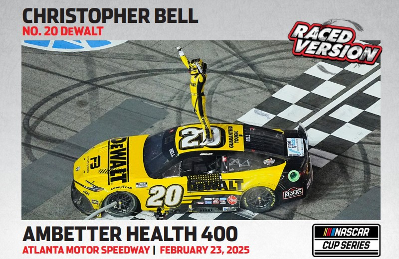CHRISTOPHER BELL 2025 ATLANTA RACED VERSION DEWALT 1/24 ELITE DIECAST