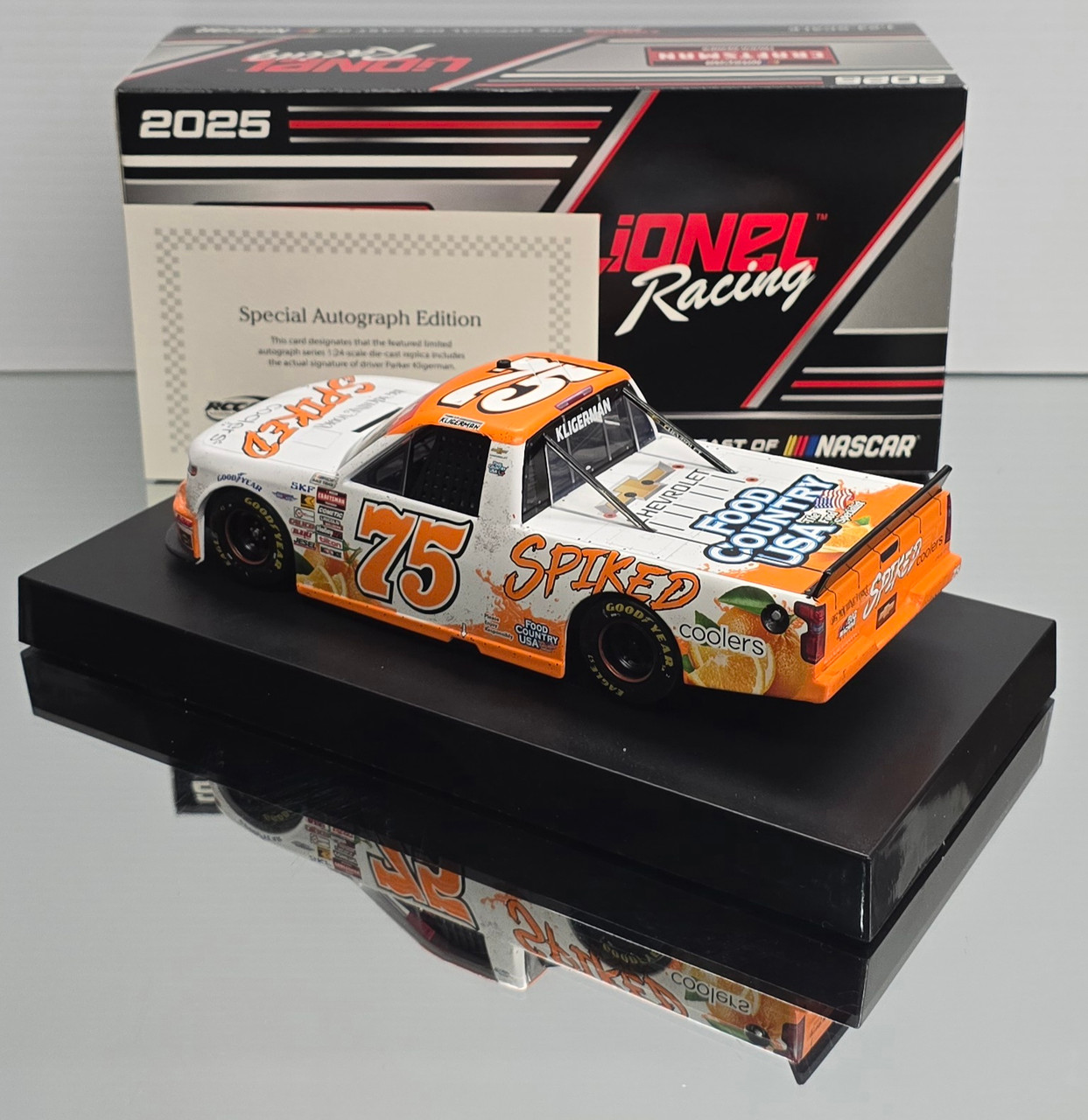 AUTOGRAPHED PARKER KLIGERMAN 2025 DAYTONA WIN RACED VERSION SPIKED