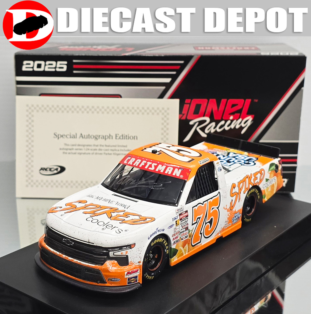 AUTOGRAPHED PARKER KLIGERMAN 2025 DAYTONA WIN RACED VERSION SPIKED