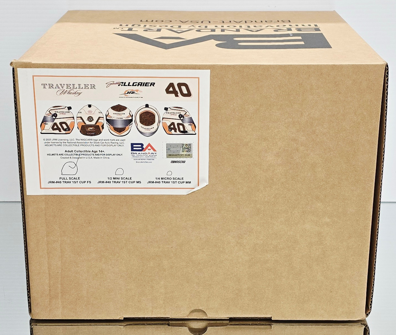 JUSTIN ALLGAIER 2025 TRAVELLER WHISKEY FULL SIZE REPLICA HELMET