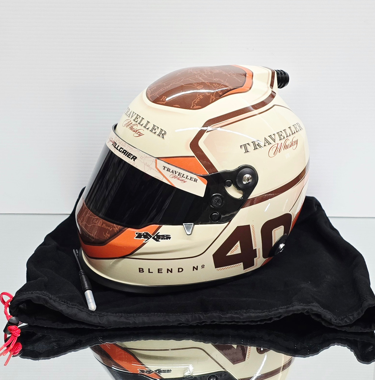 JUSTIN ALLGAIER 2025 TRAVELLER WHISKEY FULL SIZE REPLICA HELMET