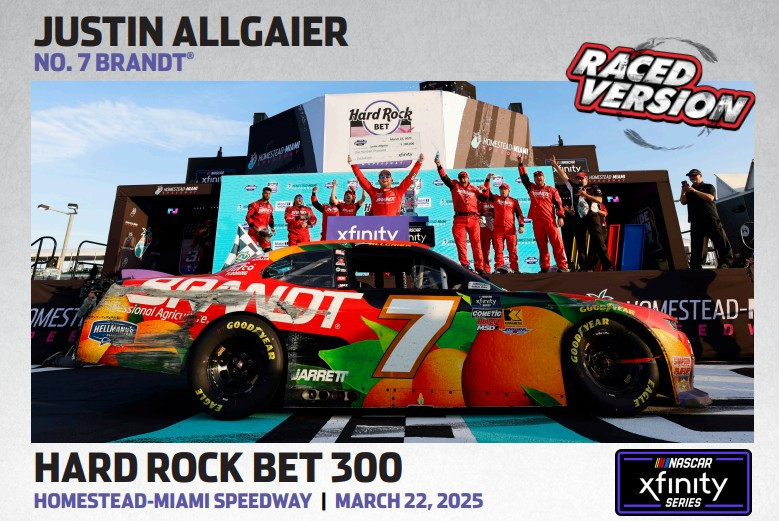 新品未開封 KOHTEN Dinner Show JUSTIN ALLGAIER 2025 HOMESTEAD WIN RACED VERSION BRANDT 1/64 ARC