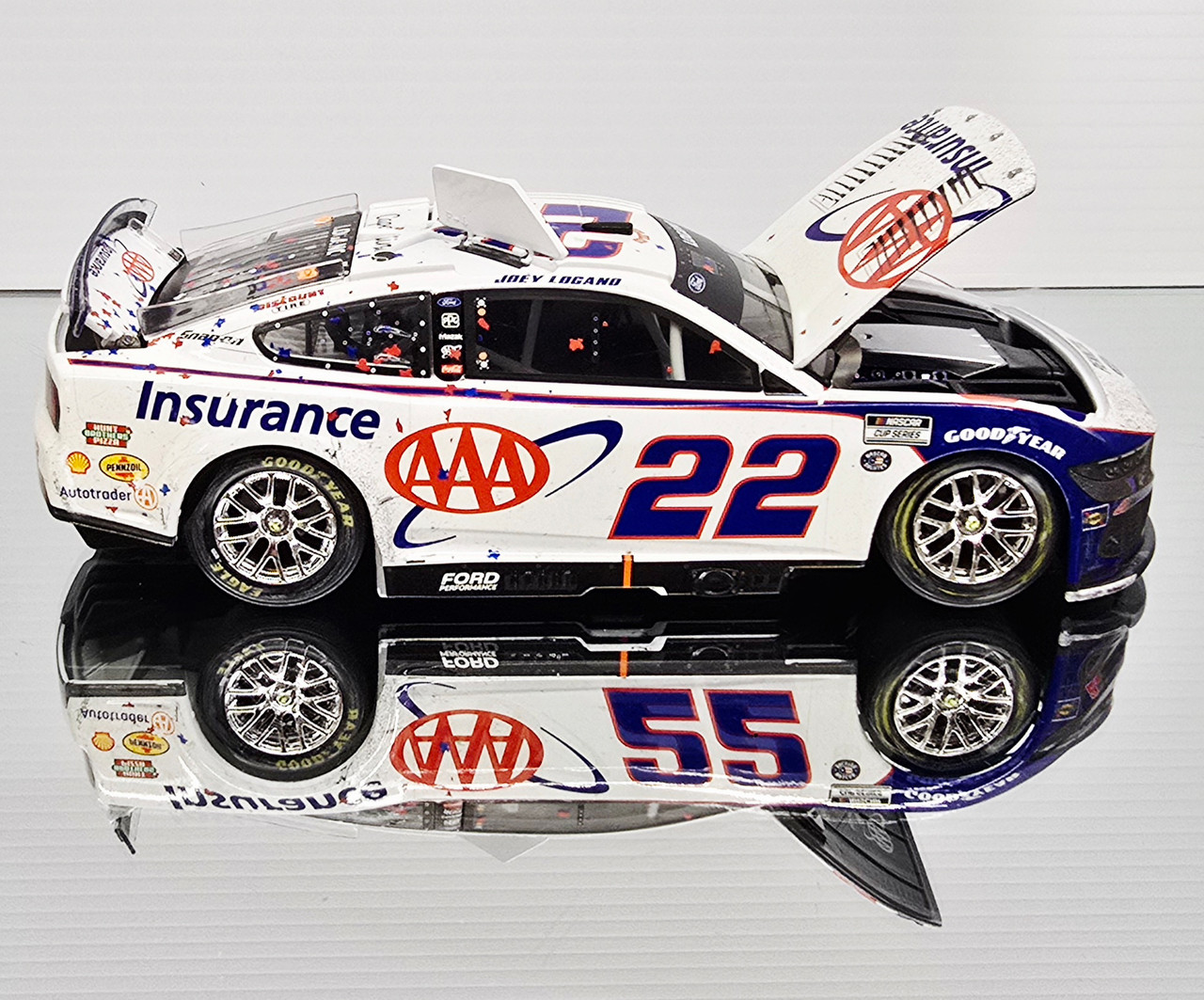 JOEY LOGANO 2025 TEXAS WIN AAA INSURANCE 1/24 ELITE DIECAST