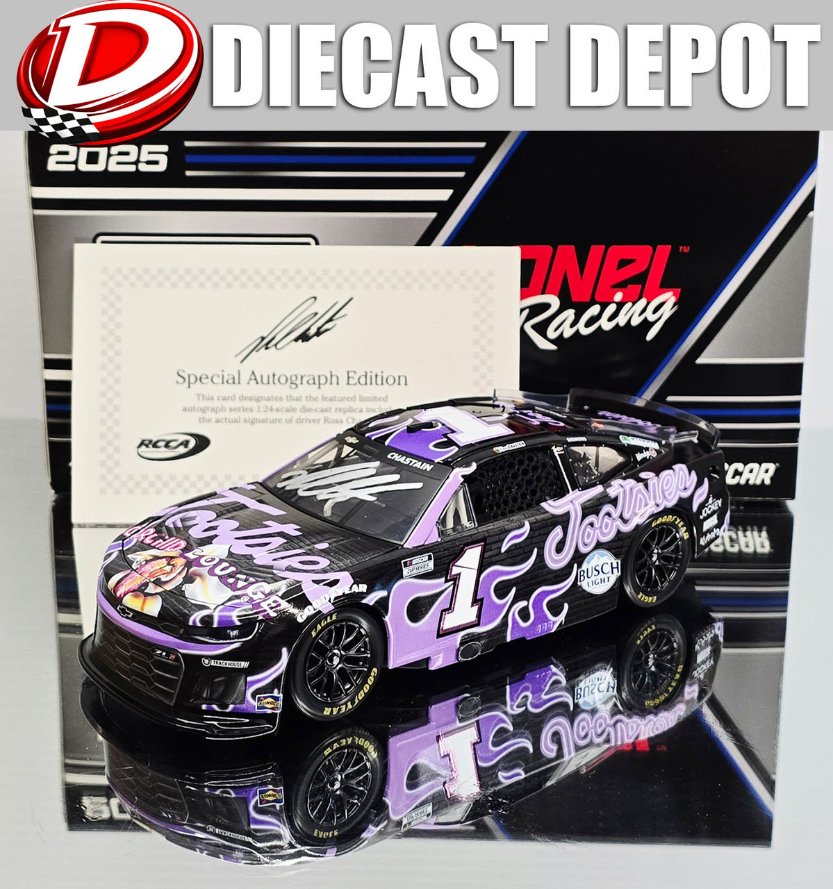 AUTOGRAPHED ROSS CHASTAIN 2025 TOOTSIE'S ORCHID LOUNGE 1/24 ARC