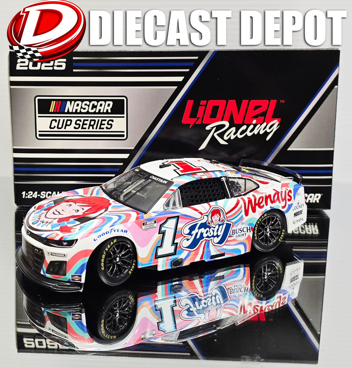 ROSS CHASTAIN 2025 WENDY'S FROSTY 1/24 ARC DIECAST