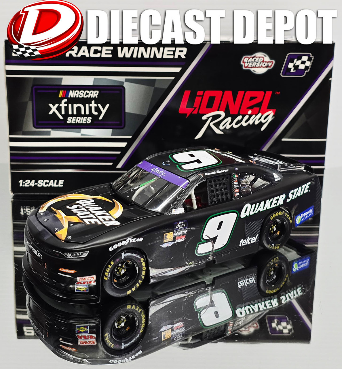 DANIEL SUAREZ 2025 MEXICO CITY XFINITY WIN RACED VERSION QUAKER