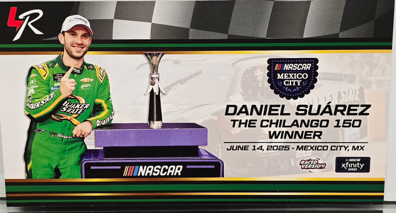 DANIEL SUAREZ 2025 MEXICO CITY XFINITY WIN RACED VERSION QUAKER