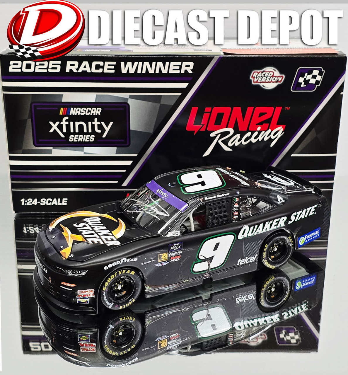 (追跡付き発送)デルタバリアlt サジッタフレイムlt winner 未開封 AUTOGRAPHED DANIEL SUAREZ 2025 MEXICO CITY XFINITY WIN RACED