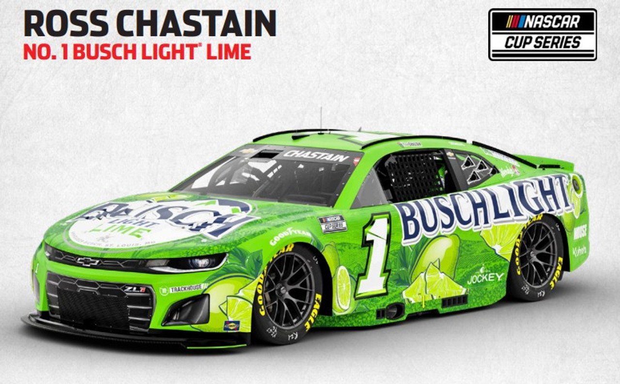AUTOGRAPHED ROSS CHASTAIN 2025 BUSCH LIGHT LIME 1/24 ARC