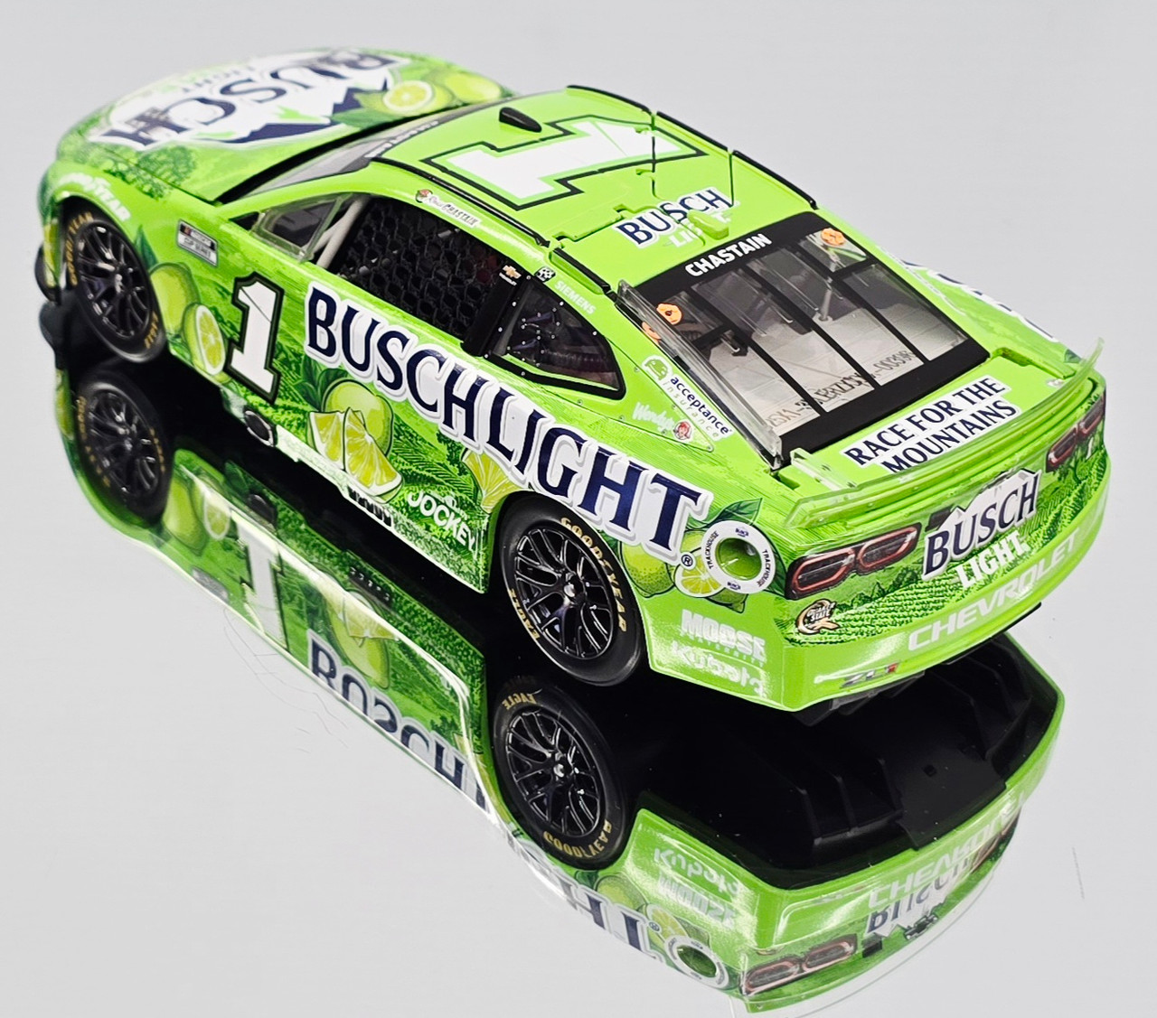 AUTOGRAPHED ROSS CHASTAIN 2025 BUSCH LIGHT LIME 1/24 ARC DIECAST