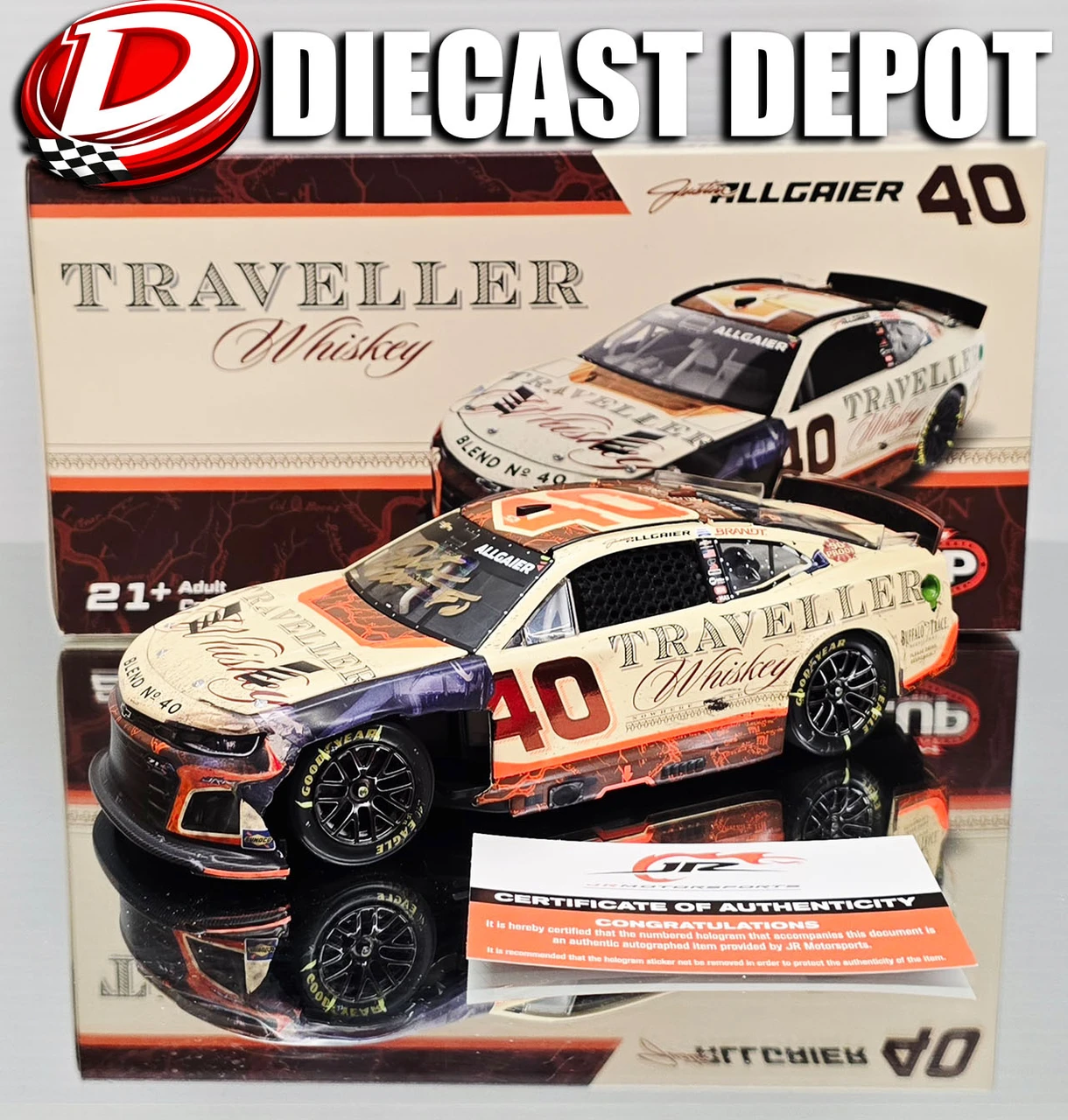 JUSTIN ALLGAIER 2025 TRAVELLER WHISKEY RECED VERSION 1/24 ARC 