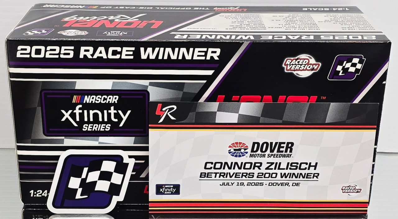 CONNOR ZILISCH 2025 DOVER WIN RACED VERSION CAROLINA CARPORTS 1/24