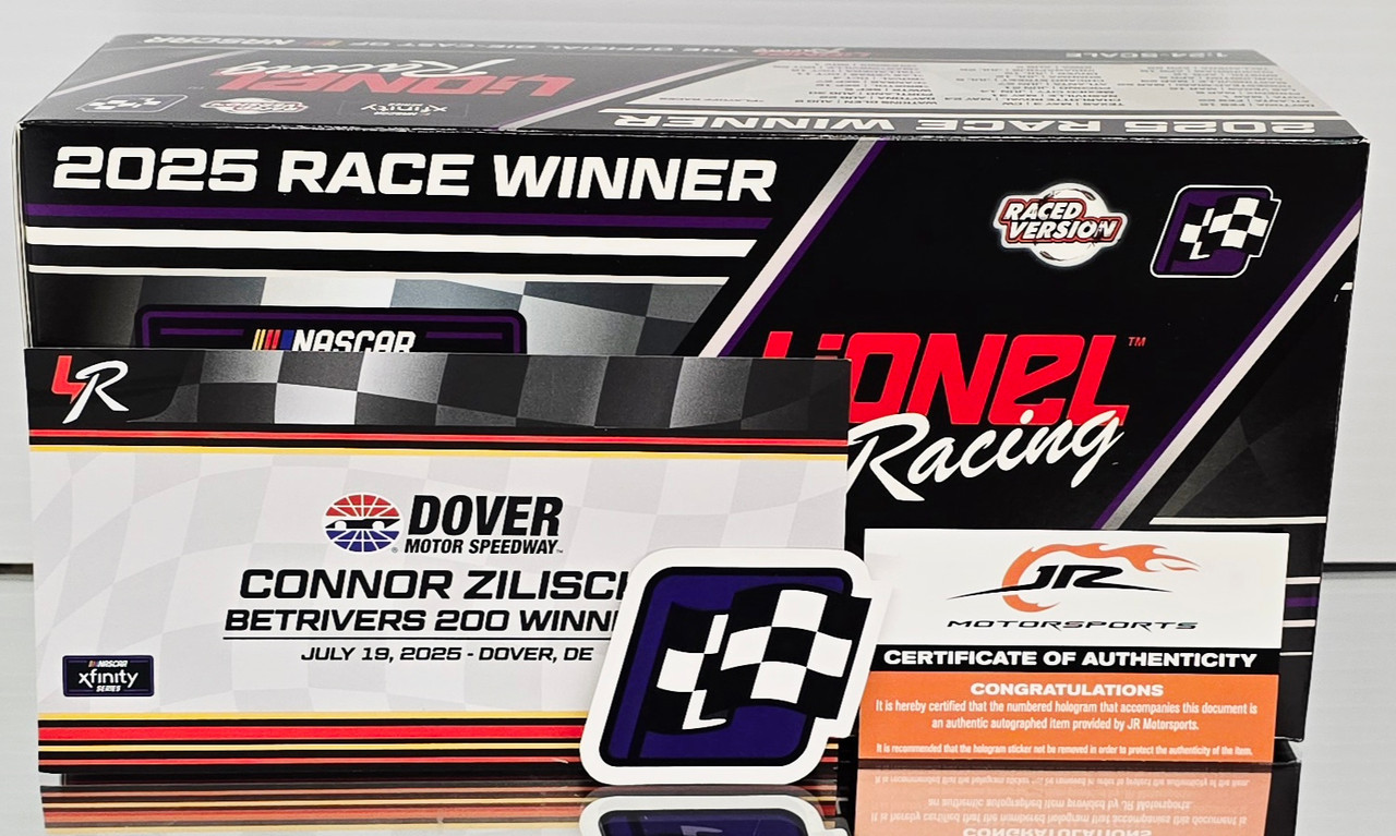 CONNOR ZILISCH 2025 DOVER WIN RACED VERSION CAROLINA CARPORTS 1/24