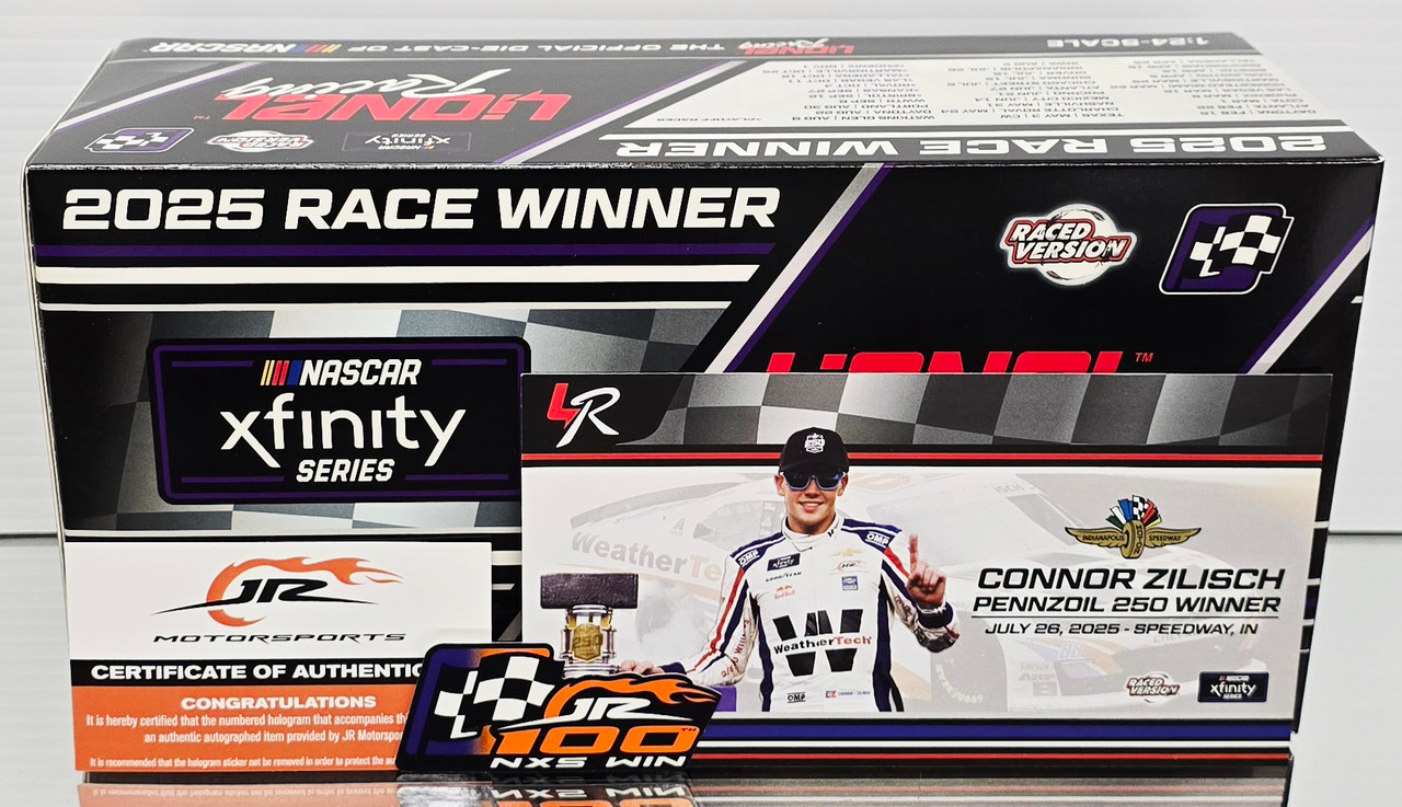 CONNOR ZILISCH 2025 INDY BRICKYARD WIN RACED VERSION WEATHERTECH 1