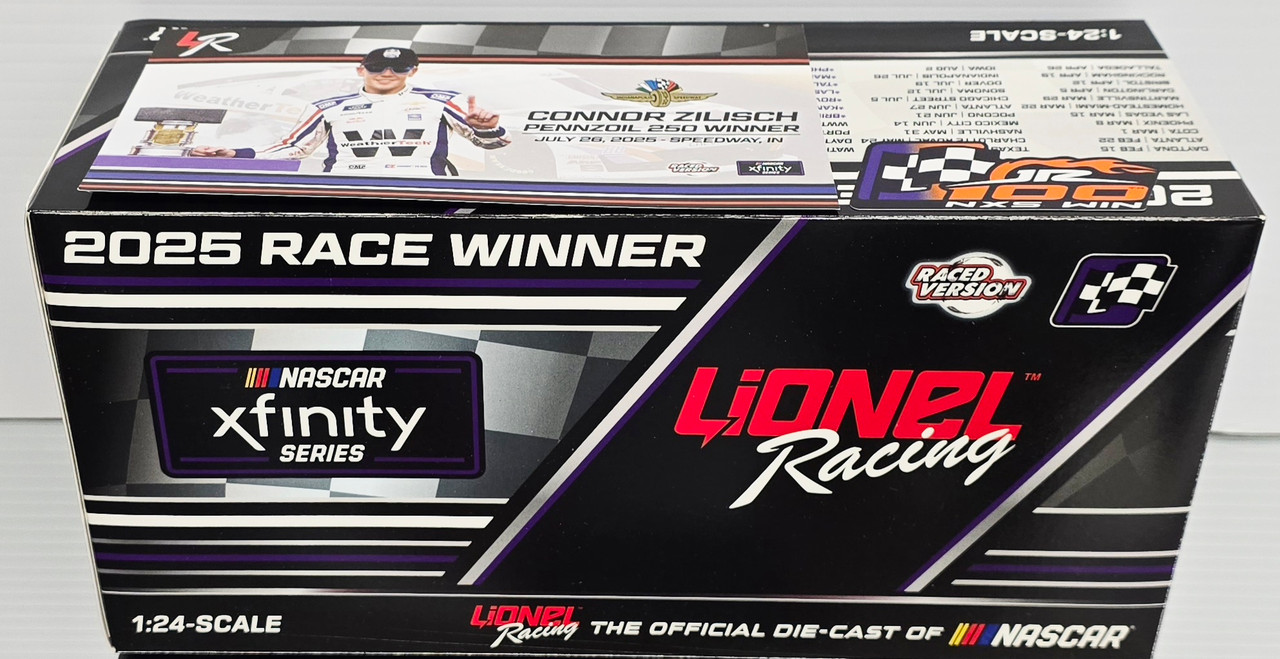 CONNOR ZILISCH 2025 INDY BRICKYARD WIN RACED VERSION WEATHERTECH