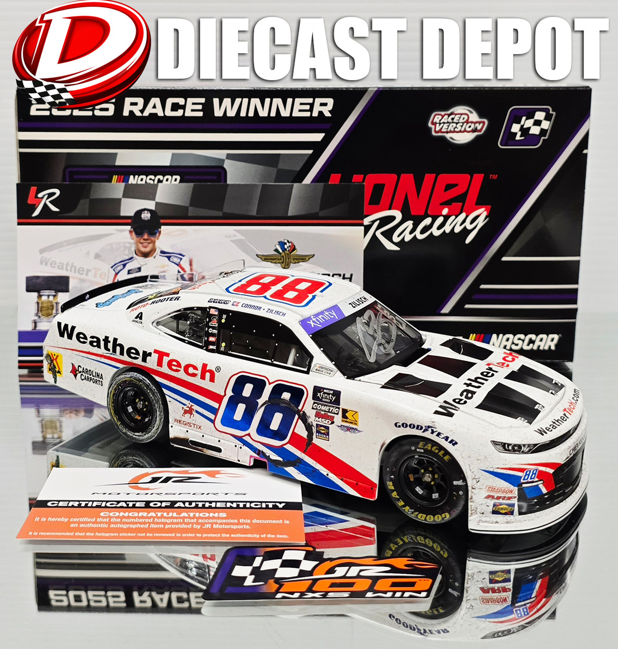 CONNOR ZILISCH 2025 INDY BRICKYARD WIN RACED VERSION WEATHERTECH 1