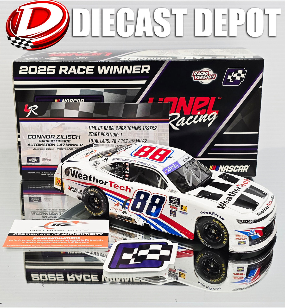 AUTOGRAPHED CONNOR ZILISCH 2025 PORTLAND WIN RACED VERSION