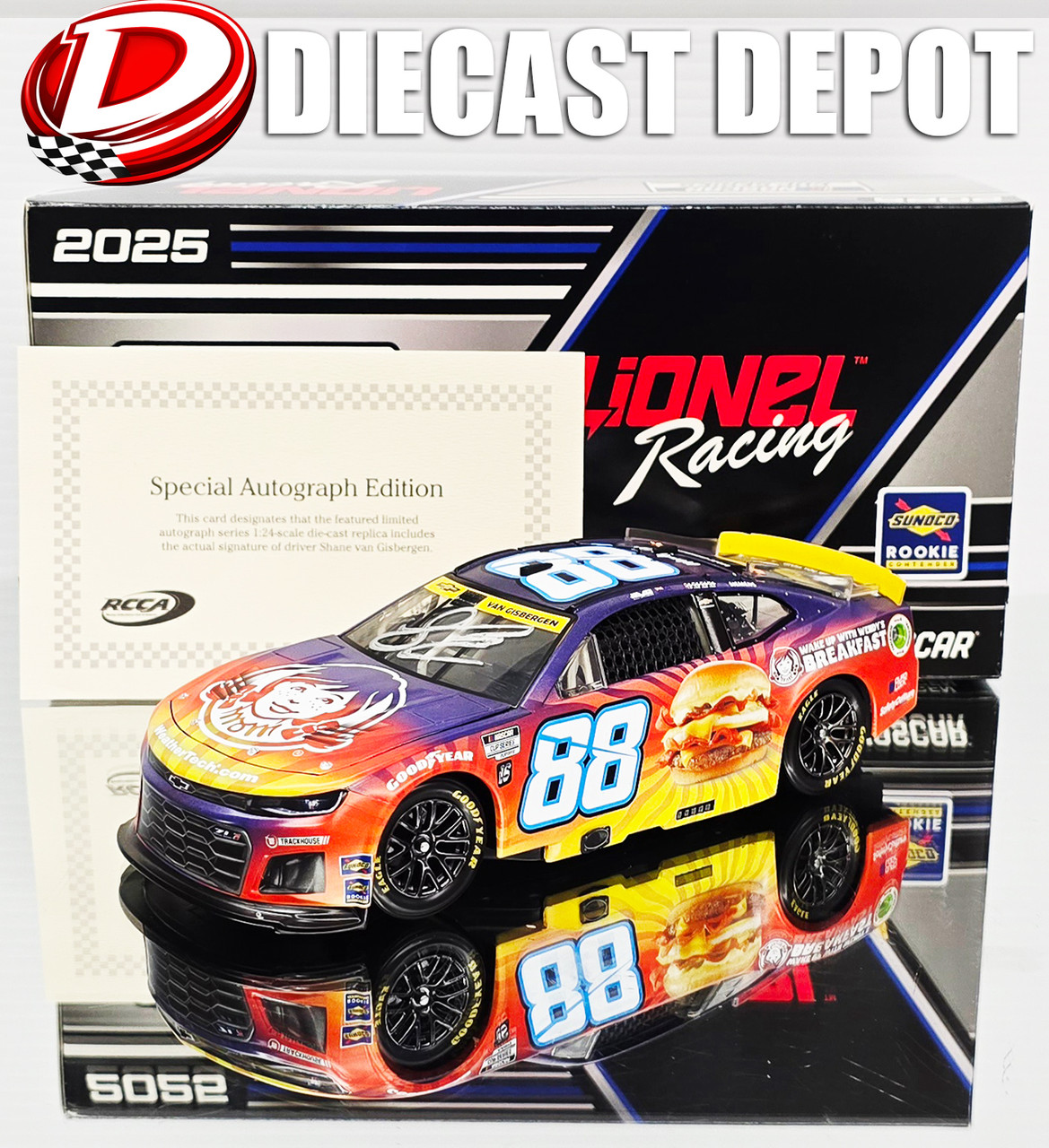SHANE VAN GISBERGEN 2025 WENDY'S BREAKFAST BACONATOR 1/24 ACTION