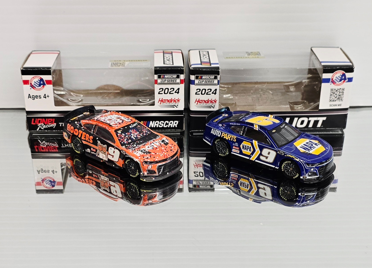 CHASE ELLIOTT 2024 NAPA & HOOTERS TEXAS WIN COMBO 1/64 DIECASTS