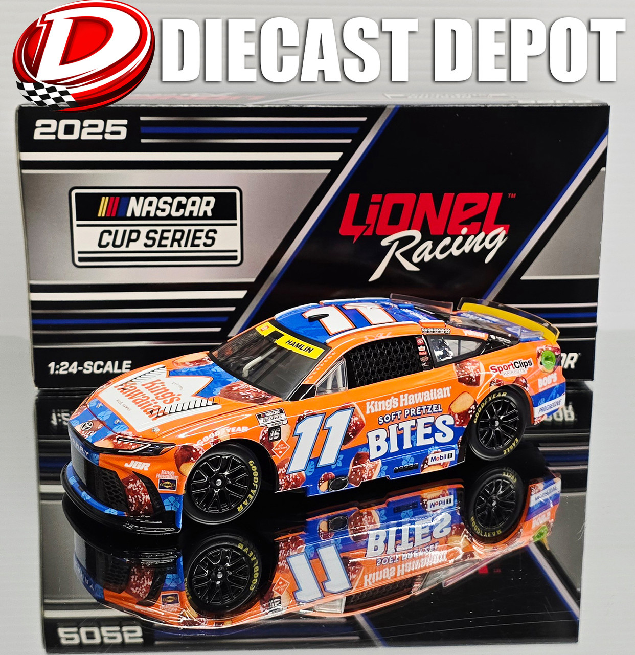 DENNY HAMLIN 2025 KING'S HAWAIIAN SOFT PRETZEL BITES 1/24 ARC DIECAST
