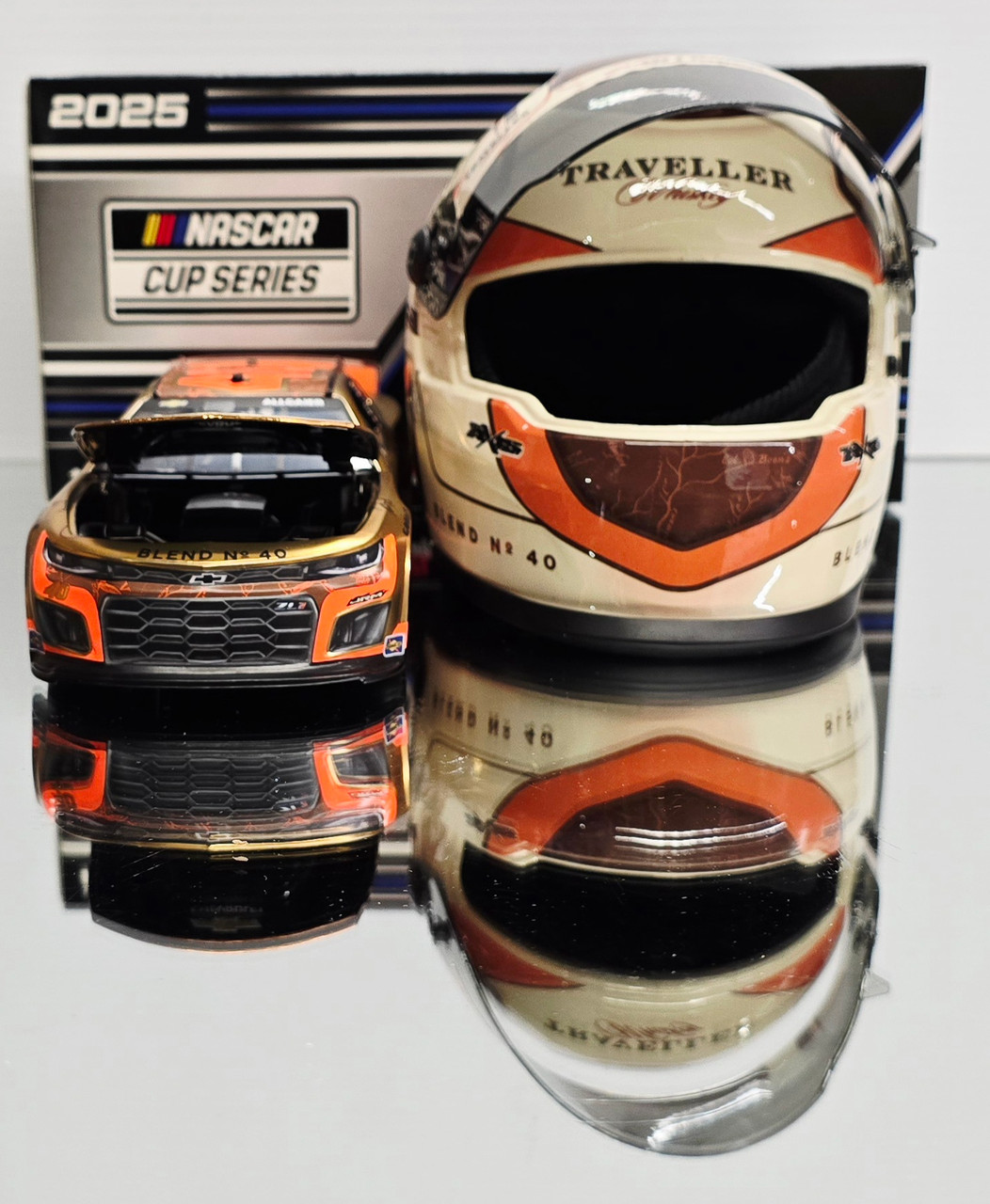 JUSTIN ALLGAIER 2025 TRAVELLER WHISKEY COMBO- MINI HELMET & COLOR