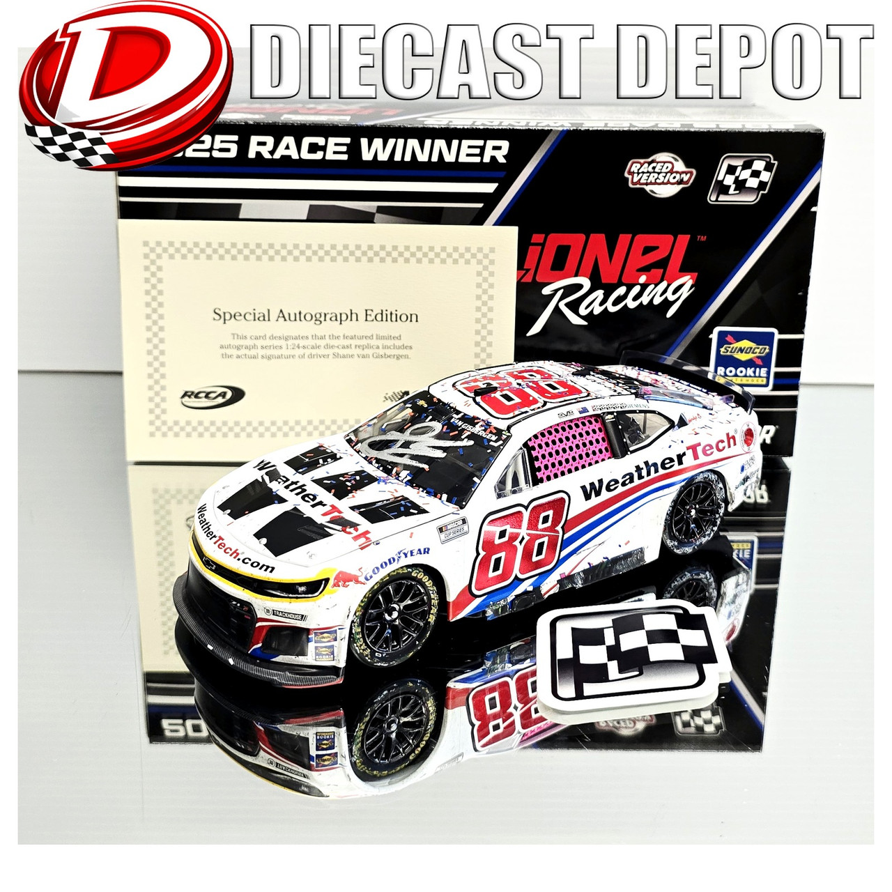 SHANE VAN GISBERGEN 2025 ROVAL WIN RACED VERSION WEATHERTECH 1/24
