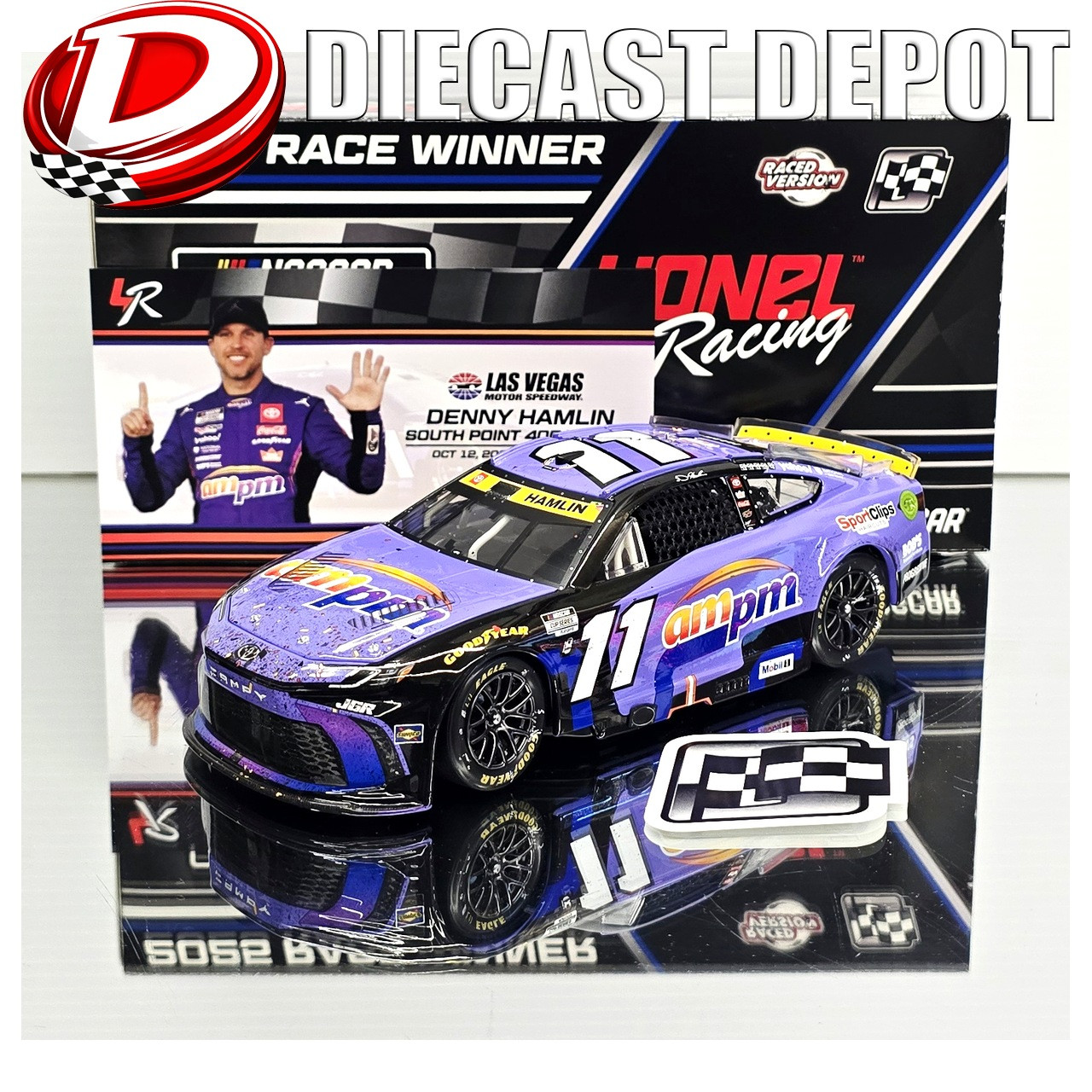 DENNY HAMLIN 2025 LAS VEGAS WIN RACED VERSION AMPM 1/24 ARC DIECAST