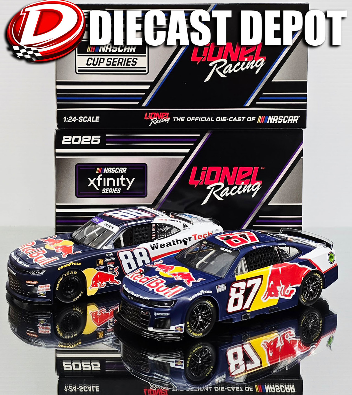 SVG & CONNOR ZILISCH 2025 WEATHERTECH/ RED BULL COMBO 1/24 ACTION