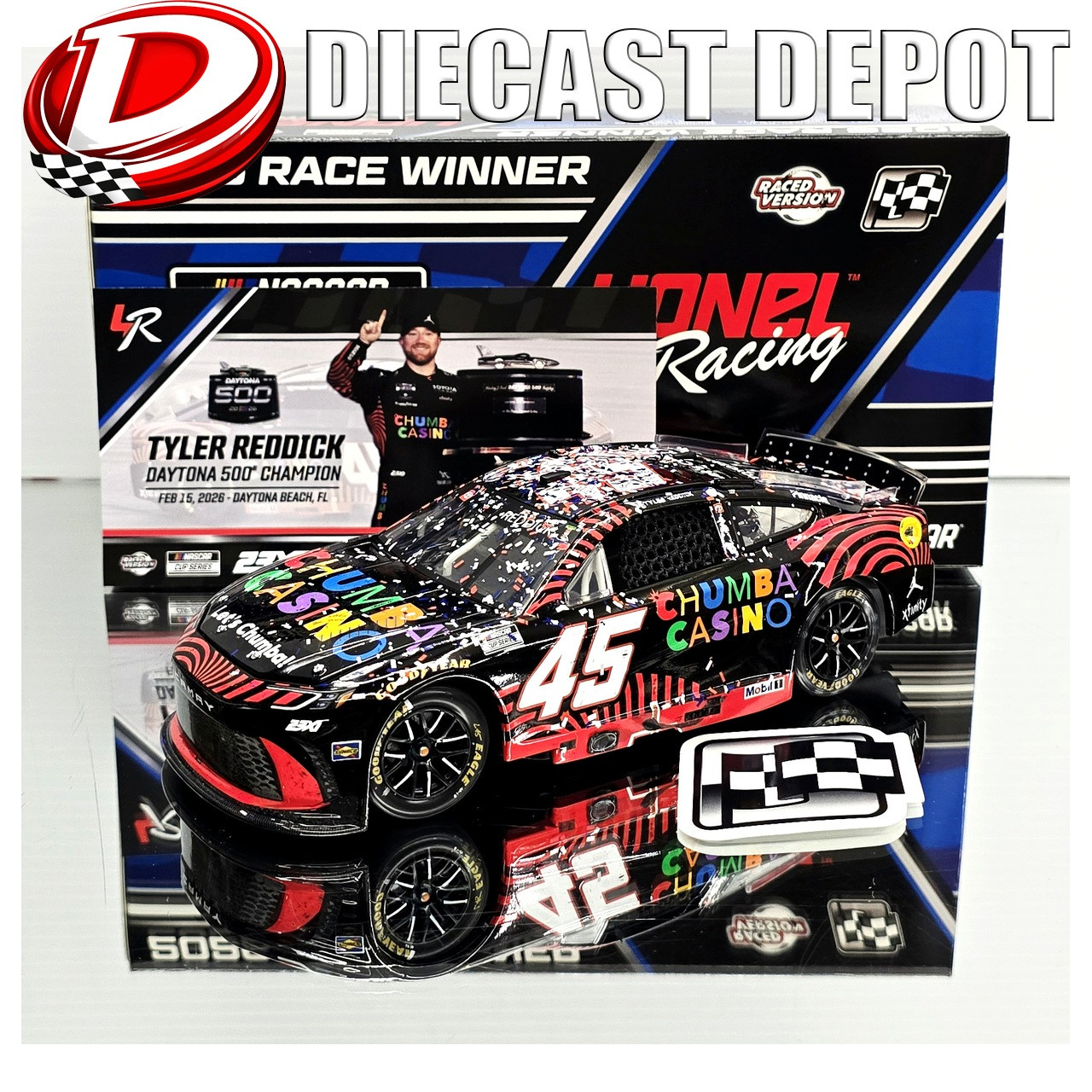 TYLER REDDICK 2026 DAYTONA 500 WIN CHUMBA CASINO RACED VERSION 1