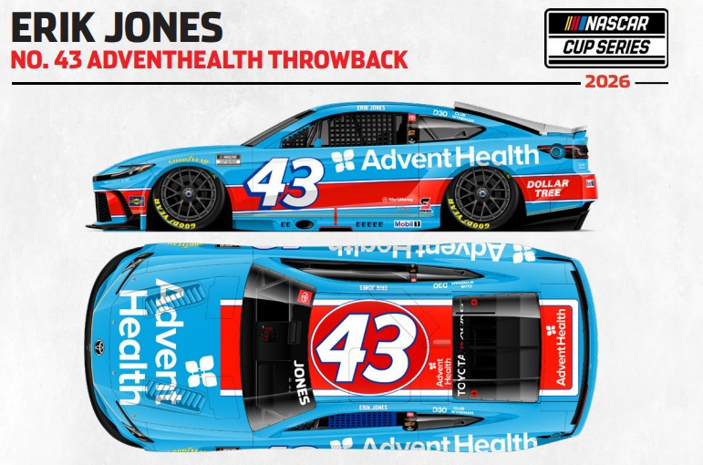 ERIK JONES 2026 RETRO ADVENT HEALTH (RICHARD PETTY THROWBACK