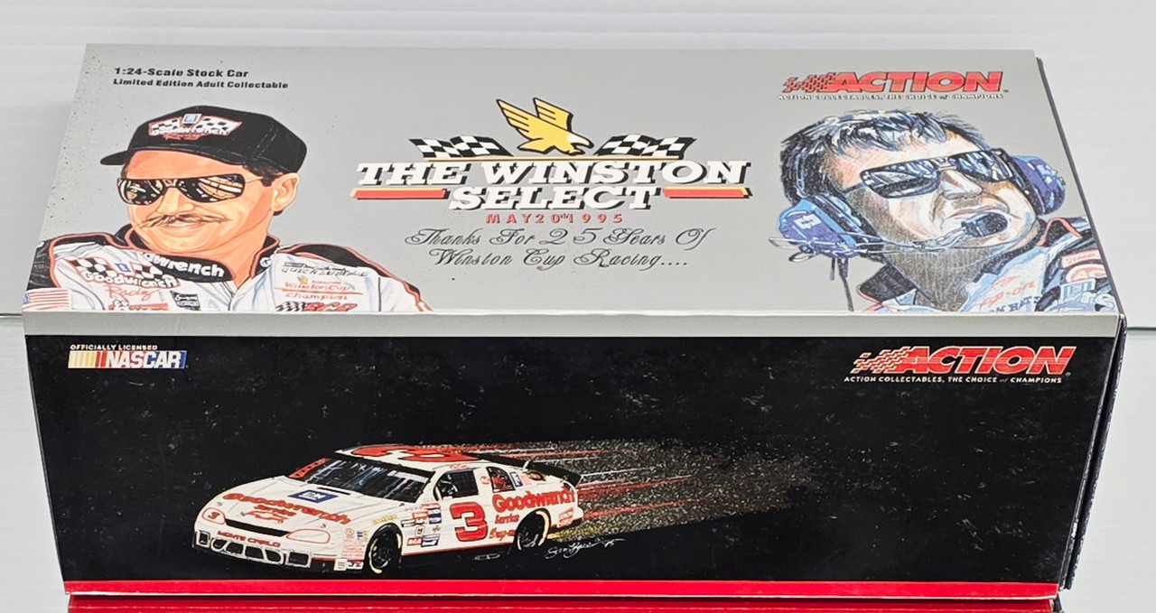 DALE EARNHARDT SR SILVER SELECT CAR & HAT COMBO DEAL 1/24 ACTION DALE EARNHARDT SR SILVER SELECT CAR & HAT COMBO DEAL 1/24 ACTION