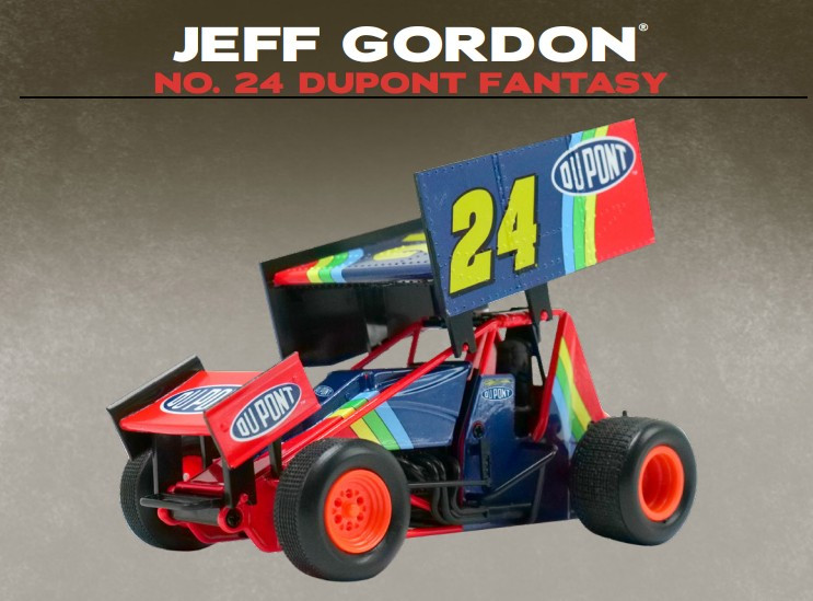 JEFF GORDON DUPONT FANTASY SPRINT CAR 1/24 ARC DIECAST (ADVANCED
