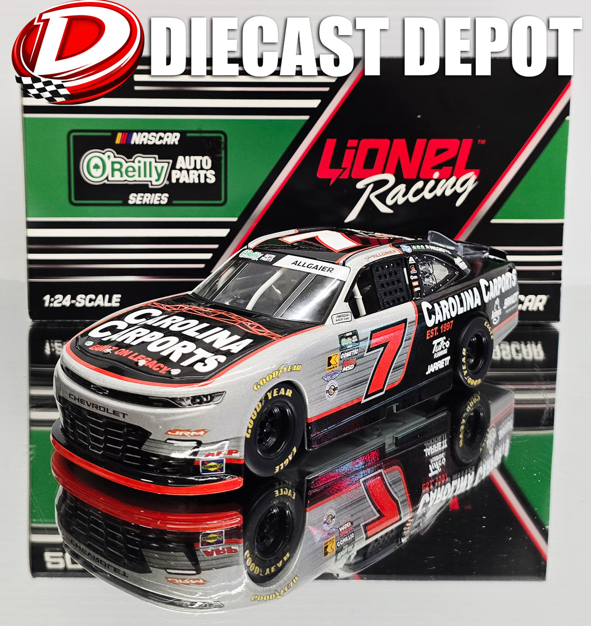 JUSTIN ALLGAIER 2026 CAROLINA CARPORTS 1/24 ARC DIECAST