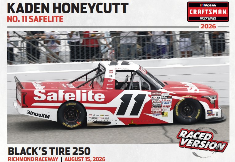 KADEN HONEYCUTT 2026 RICHMOND WIN SAFELITE RACED VERSION FOSTER